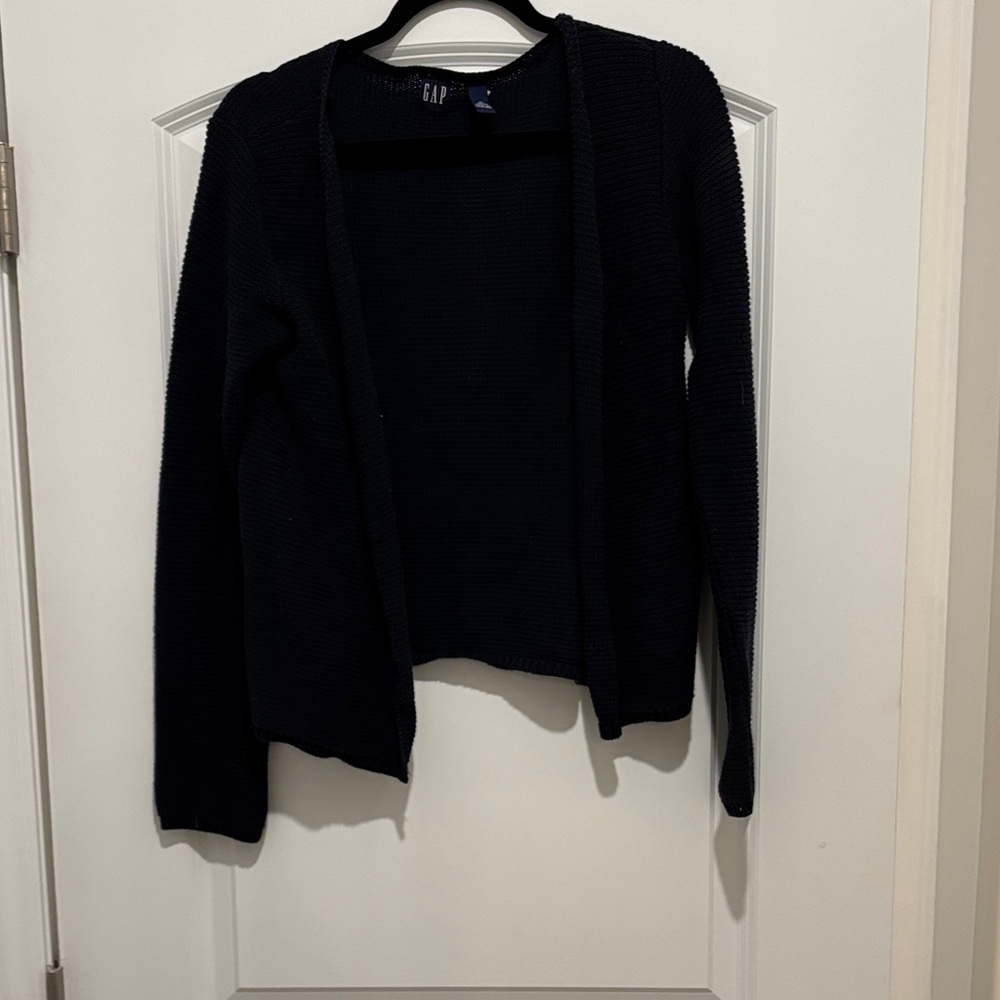 Vintage GAP Women's Navy 100% Cotton  Cardigan